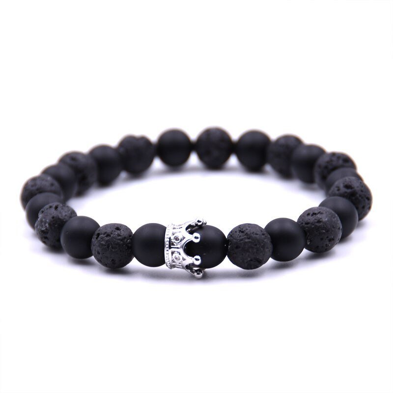 best Couple Bracelet Charms Stone Beads Men Jewelry Crown Bracelets For Women Bangles Pulseira Masculina Bileklik Pulseira Feminina 0 shop online at M2K Trends for