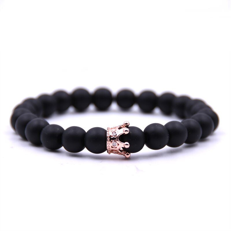 best Couple Bracelet Charms Stone Beads Men Jewelry Crown Bracelets For Women Bangles Pulseira Masculina Bileklik Pulseira Feminina 0 shop online at M2K Trends for