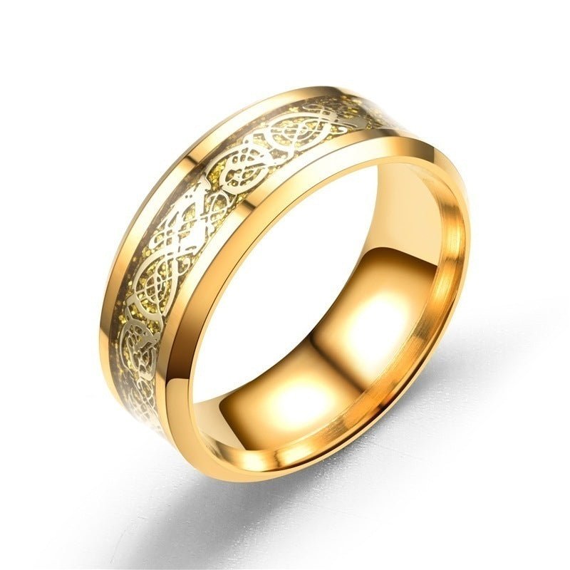 best Couple Ring with Zircon Golden Dragon Ring Accessories shop online at M2K Trends for Gold Ring