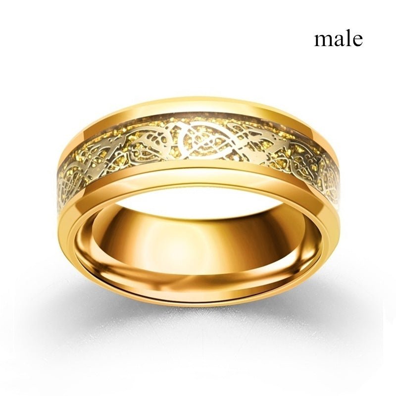 best Couple Ring with Zircon Golden Dragon Ring Accessories shop online at M2K Trends for Gold Ring