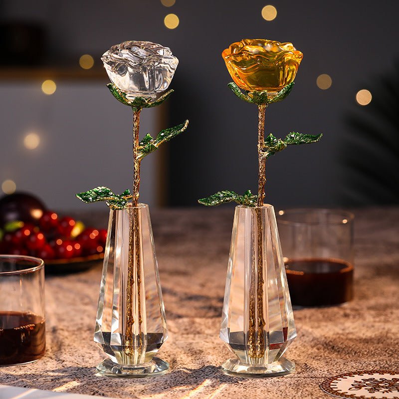 best Crystal Rose Creative Memorial Day Decoration Ornament Valentine's Day Gift Accessories shop online at M2K Trends for gift