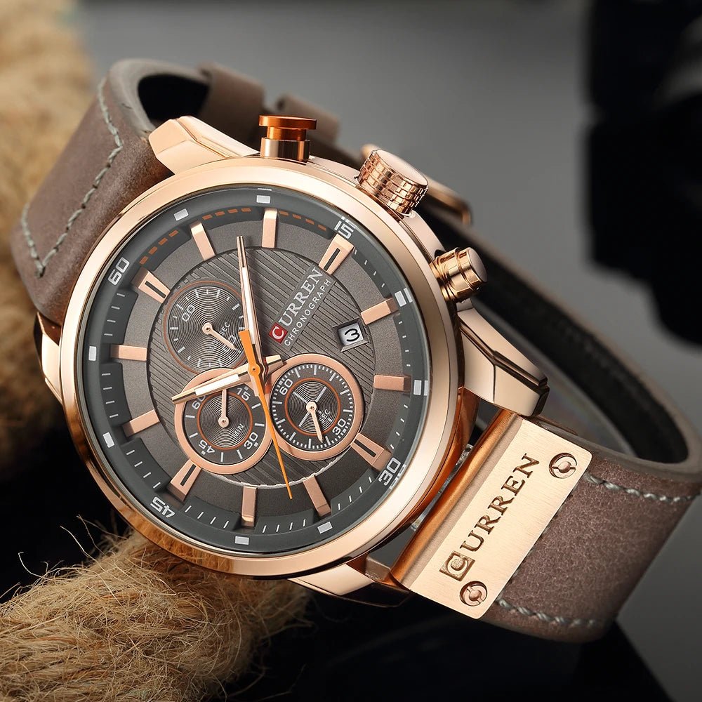 best CURREN 8291 Luxury Brand Men Analog Digital Leather Sports Watches Mens Watch Man Quartz Clock Relogio Masculino shop online at M2K Trends for