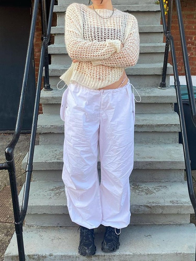 best Cuteandpsycho Streetwear Joggers Baggy Trousers Loose Wide Leg Women Punk Sweatpants Chic Solid Fashion Vintage Pants Casual Y2K 0 shop online at M2K Trends for