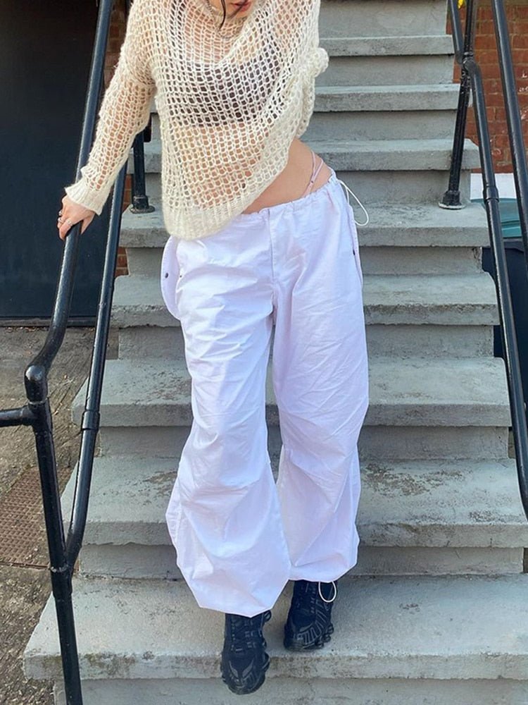 best Cuteandpsycho Streetwear Joggers Baggy Trousers Loose Wide Leg Women Punk Sweatpants Chic Solid Fashion Vintage Pants Casual Y2K 0 shop online at M2K Trends for