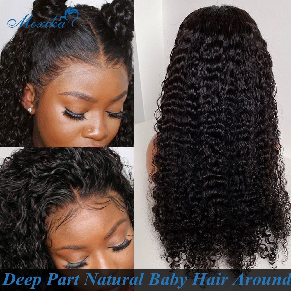 best Deep Wave Closure Wig Human Hair Wigs Lace Frontal 13x6 Lace Front Wig PrePlucked Bleached Knots Wigs 13x4 Deep Wave Frontal Wig hair shop online at M2K Trends for
