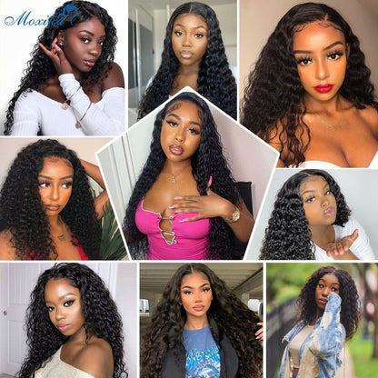 best Deep Wave Closure Wig Human Hair Wigs Lace Frontal 13x6 Lace Front Wig PrePlucked Bleached Knots Wigs 13x4 Deep Wave Frontal Wig hair shop online at M2K Trends for