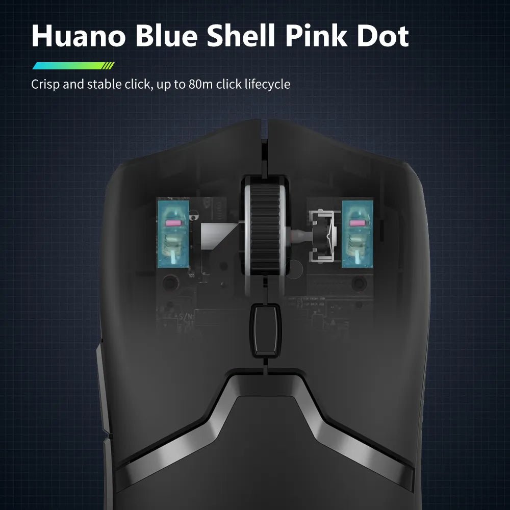 best Delux M800 PRO PAW3395 Wireless Gaming Mouse Bluetooth Tri-Mode Connection 26000DPI Huano Pink Switches Macro Mice For PC Gamer shop online at M2K Trends for