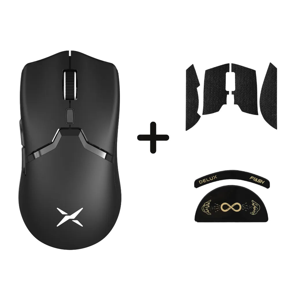 best Delux M800 PRO PAW3395 Wireless Gaming Mouse Bluetooth Tri-Mode Connection 26000DPI Huano Pink Switches Macro Mice For PC Gamer shop online at M2K Trends for