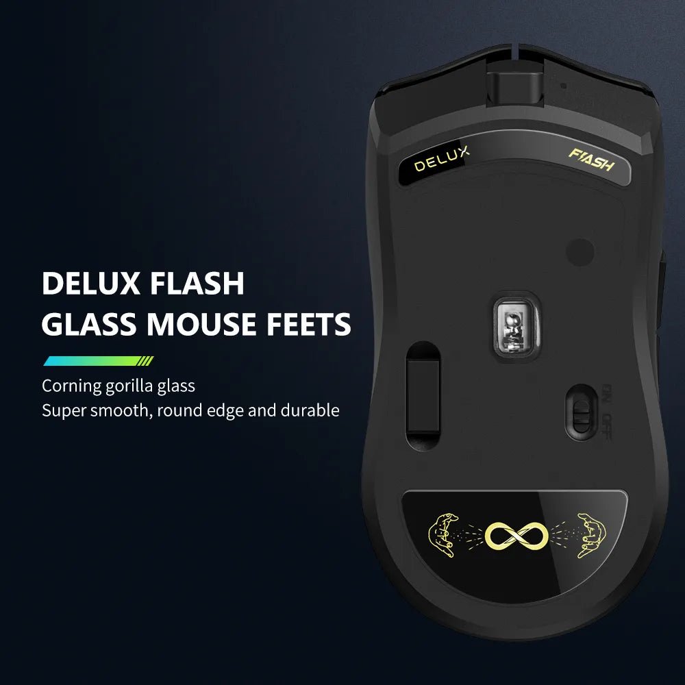 best Delux M800 PRO PAW3395 Wireless Gaming Mouse Bluetooth Tri-Mode Connection 26000DPI Huano Pink Switches Macro Mice For PC Gamer shop online at M2K Trends for