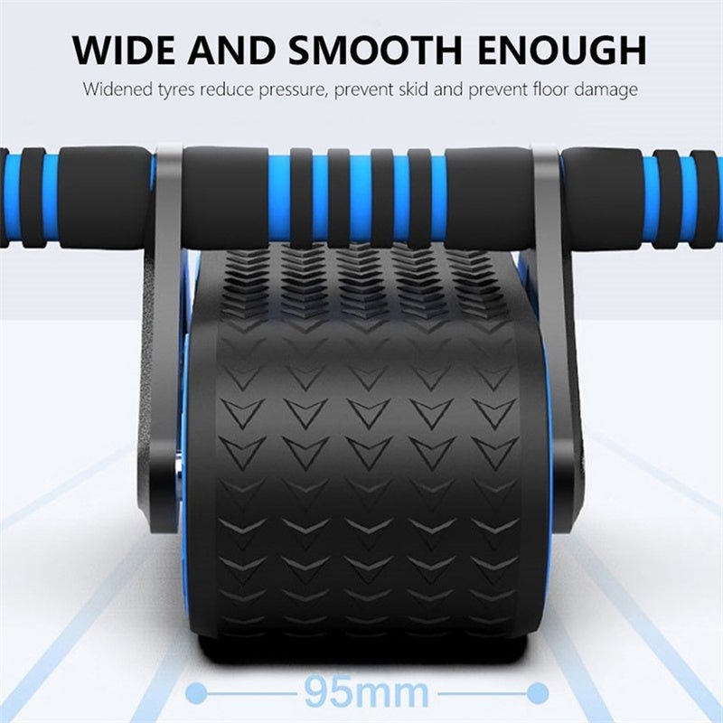 best Double Wheel Abdominal Exerciser Women Men Automatic Rebound Ab Wheel Roller Waist Trainer Gym Sports Home Exercise Devices Accessories shop online at M2K Trends for Exercise equipment