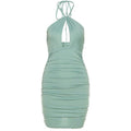 best Dress Sleeveless Solid Color Folds Slim Sheath Package Hips Backless Dress dress shop online at M2K Trends for women dress