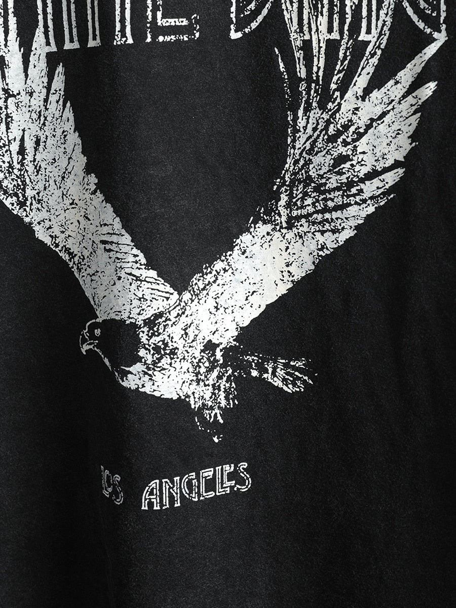 best Eagle Print Faded Tee Shirt Women Graphic Rock n Roll Cotton Cozy T-shirt Tshirt Tops Femme Streetwear Vintage T-shirts Summer 0 shop online at M2K Trends for