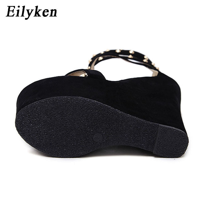 best Eilyken 2023 New Gladiator Sandals High Heels Fashion Sandals Design Chain Platform Wedges Shoes For Women 0 shop online at M2K Trends for