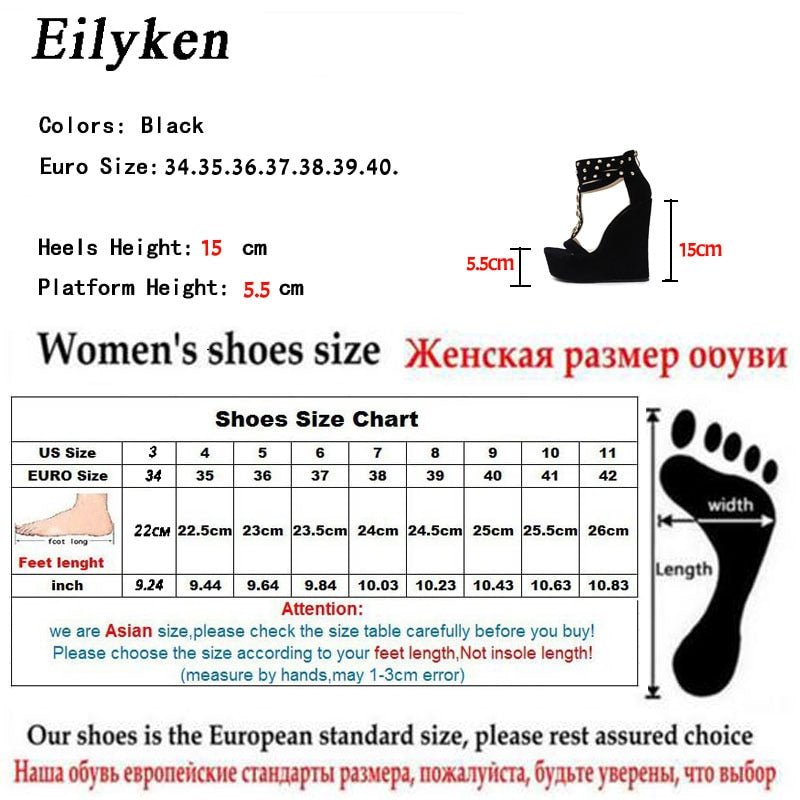 best Eilyken 2023 New Gladiator Sandals High Heels Fashion Sandals Design Chain Platform Wedges Shoes For Women 0 shop online at M2K Trends for