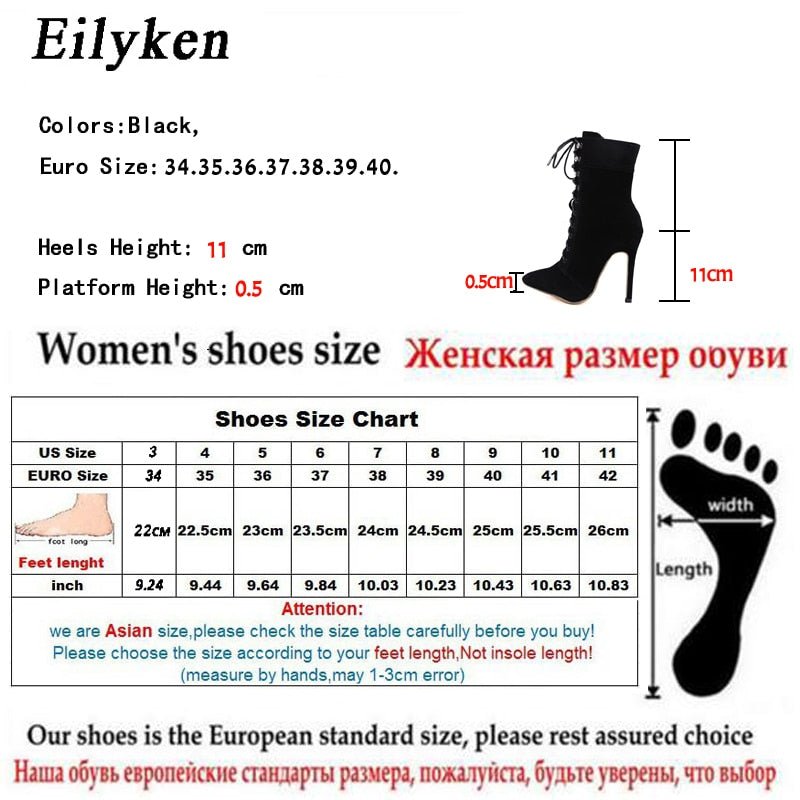best Eilyken 2023 New Women Pointed Toe Ankle Boots Autumn Winter Cross-tied Zipper Chelsea Booties Party Stripper Ladies Shoes 0 shop online at M2K Trends for