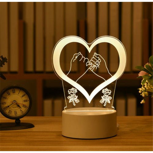 best Elk Bear Unicorn 3D Lamp Acrylic LED Night Lights Neon Lamp Wedding Lighting shop online at M2K Trends for Night Lights
