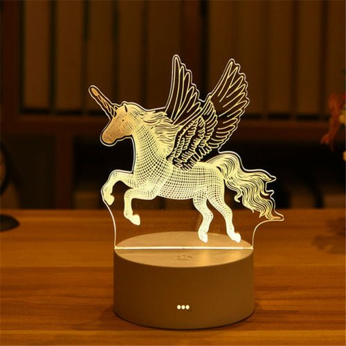 best Elk Bear Unicorn 3D Lamp Acrylic LED Night Lights Neon Lamp Wedding Lighting shop online at M2K Trends for Night Lights