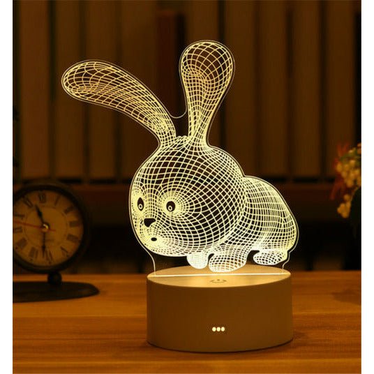 best Elk Bear Unicorn 3D Lamp Acrylic LED Night Lights Neon Lamp Wedding Lighting shop online at M2K Trends for Night Lights