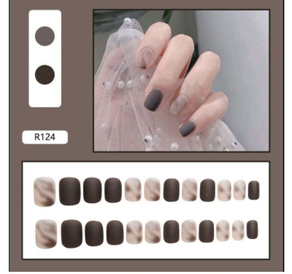 best Fake Nails Press On Short Reusable With Designs Accessories shop online at M2K Trends for