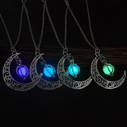 best Fashion Moon Natural Glowing Stone Healing Necklace Women Gift Charm Luminous Pendant Necklace Jewelry 0 shop online at M2K Trends for