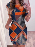 best Fashion new casual ladies dress print pattern short-sleeved slim round neck dress ladies spring and autumn short dress Printed dress shop online at M2K Trends for #Fashion #CasualDress #PrintPattern #ShortSleeve #SlimFit #RoundNeck #SpringFashion #AutumnFashion #GTAFashion #TorontoFashion #CanadianFashion #NaturalWaistline #SexyStyle #OnlineShopping