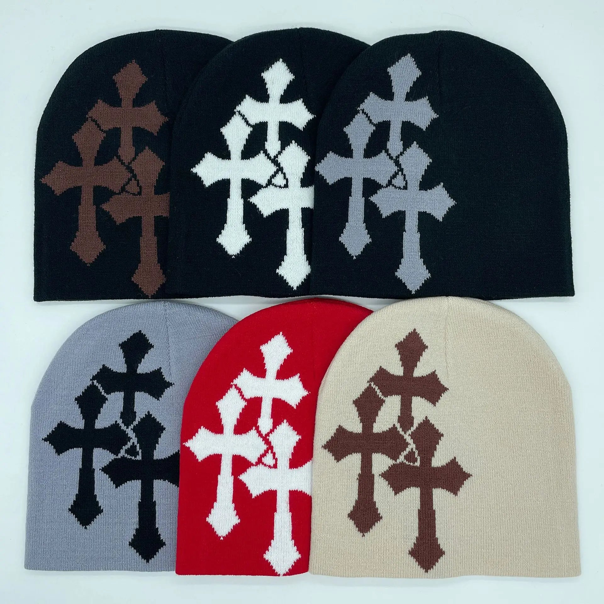 best Fashion Popular Knitted Cap Cross Hip-hop Cap Outdoor Sports Trend Wool Cap Street Beanies Brimless Penny Cap Warm Pullover Cap shop online at M2K Trends for