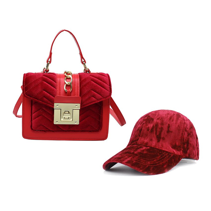 best Fashion Velvet Hand Bags Women Handbags Ladies Shoulder Designer Fall Hats Purses and Handbags Set for Women bag shop online at M2K Trends for Bag