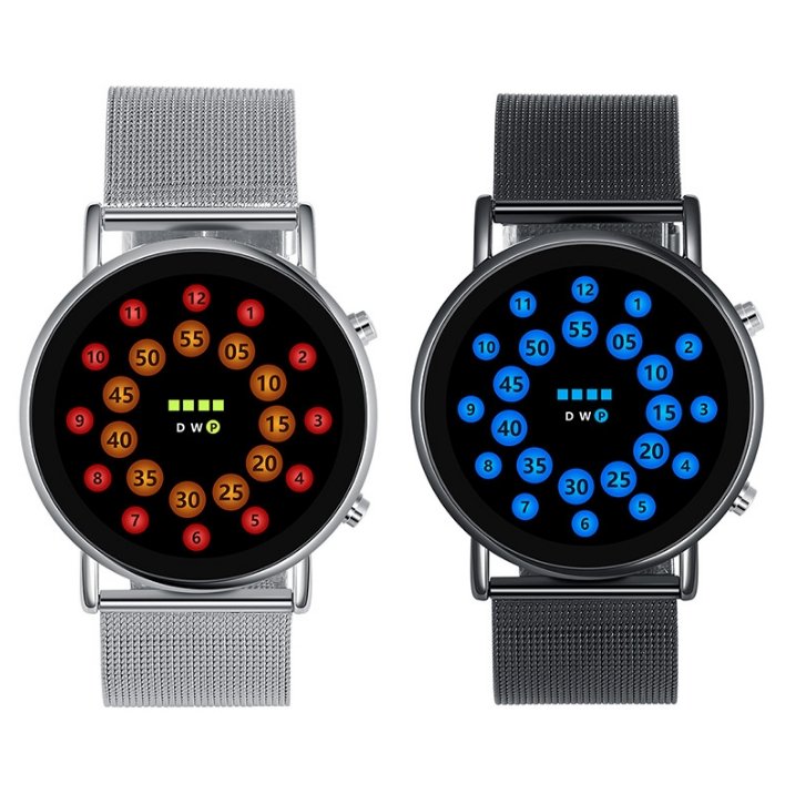 best Fashionable Lightweight Mesh Belt LED Ball Watch Jewelry & Watches shop online at M2K Trends for