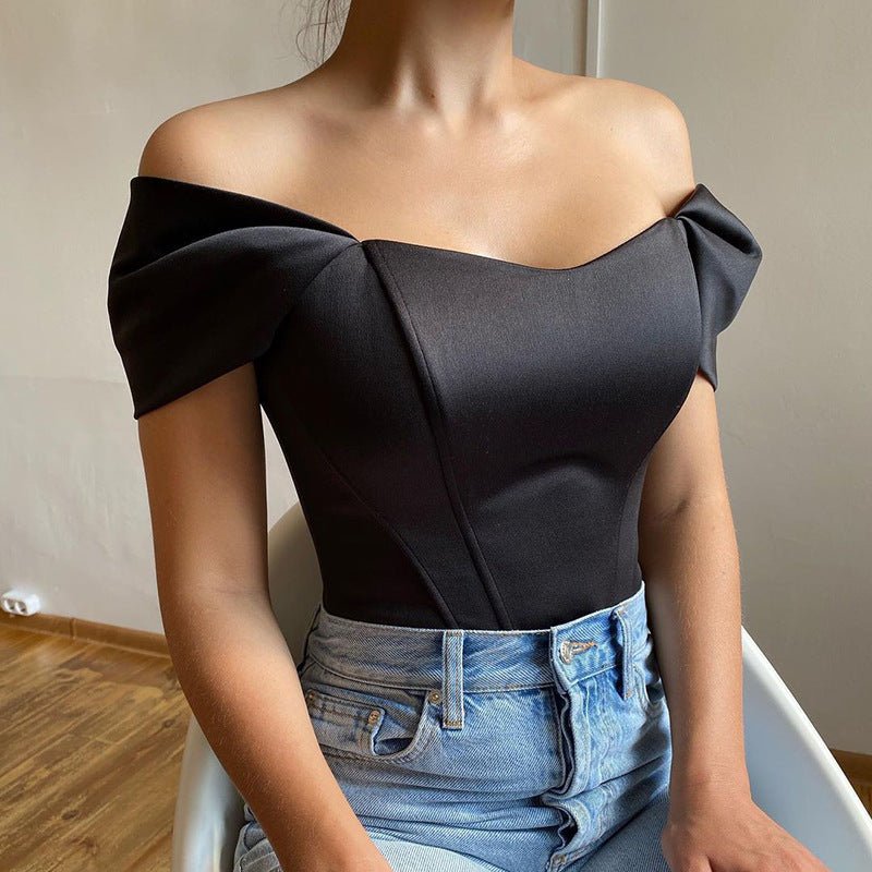 best Fishbone Corset Tube Top Vest And Shoulder Top Women Clothing shop online at M2K Trends for