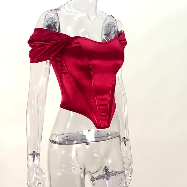 best Fishbone Corset Tube Top Vest And Shoulder Top Women Clothing shop online at M2K Trends for
