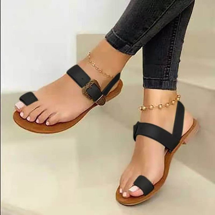 best Flat Sandals With Toe Buckle Casual Sandals sandals shop online at M2K Trends for #CanadaApparel #CanadianDesign