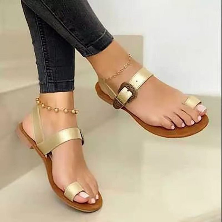 best Flat Sandals With Toe Buckle Casual Sandals sandals shop online at M2K Trends for #CanadaApparel #CanadianDesign