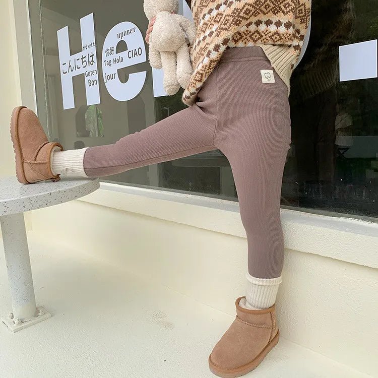 best Fleece Lining Warm Winter Autumn Kids Clothes Toddler Girls Leggings Fashion Kid Pants Cotton Girls Trousers Baby Thick Leggings shop online at M2K Trends for