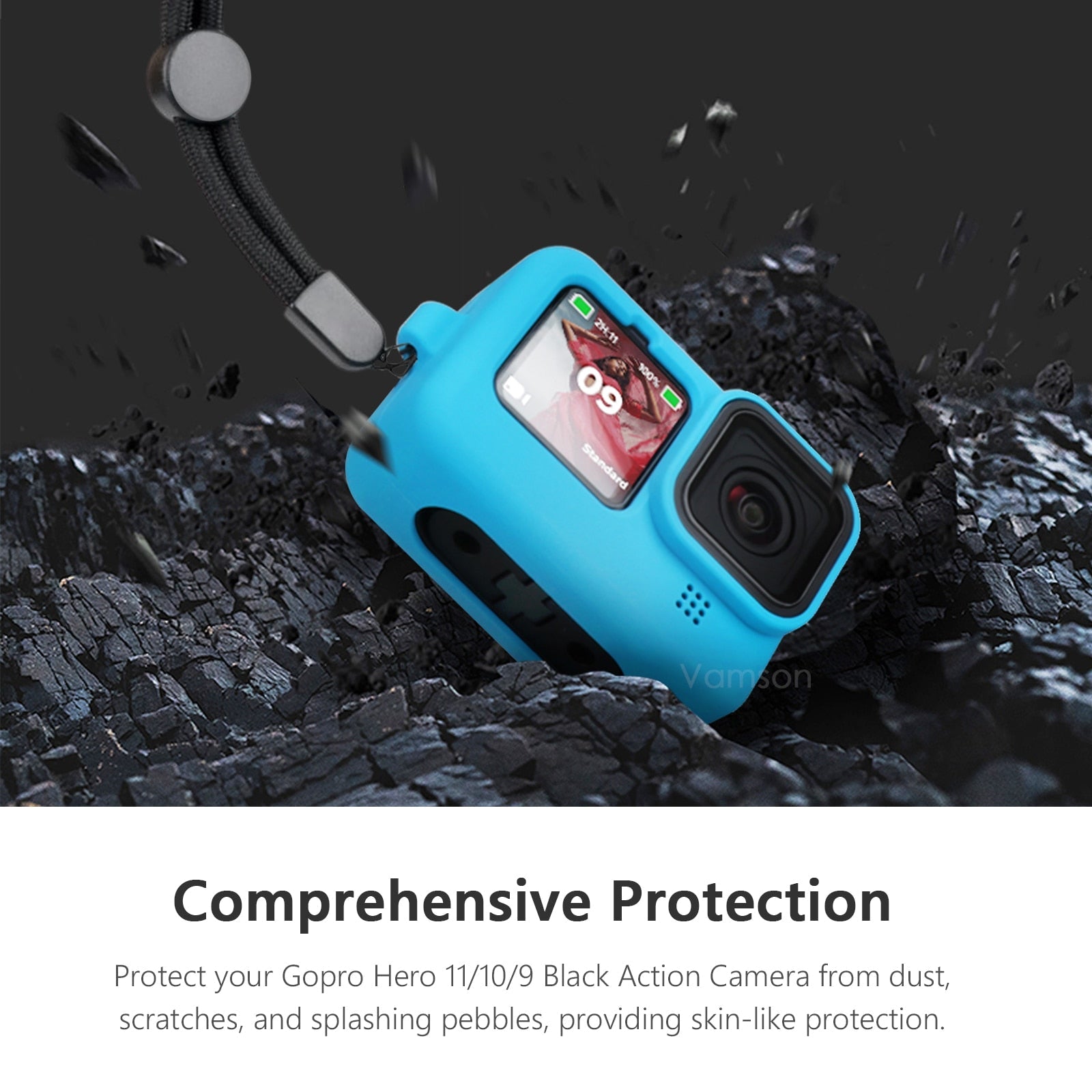 best for Gopro Hero 11 10 Black Soft Silicone Case for Go pro Hero 10 9 Silicone Protective Full Cover Shell Camera Accessorie VP662 0 shop online at M2K Trends for