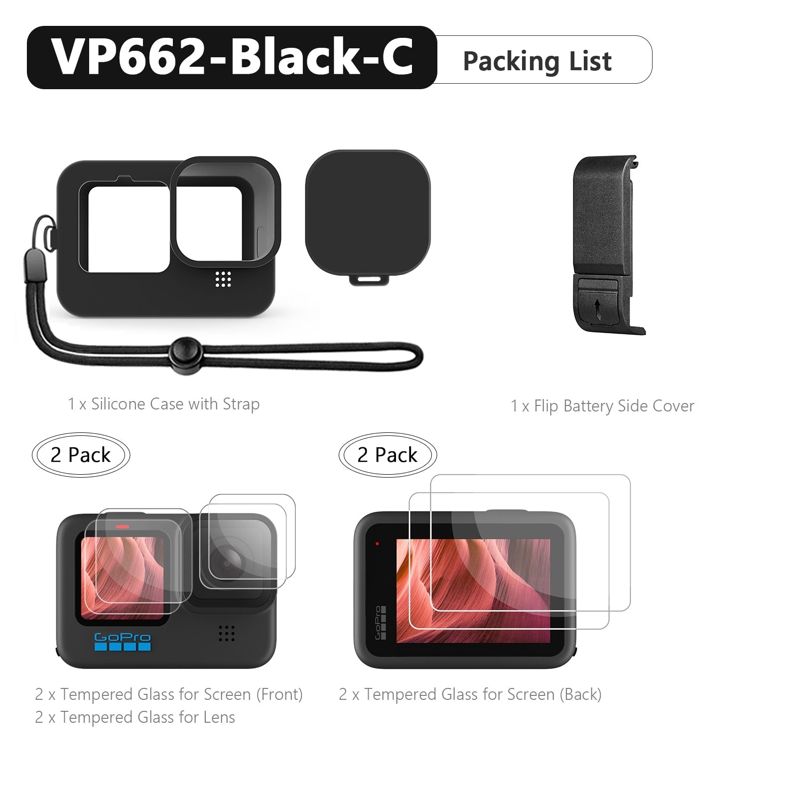 best for Gopro Hero 11 10 Black Soft Silicone Case for Go pro Hero 10 9 Silicone Protective Full Cover Shell Camera Accessorie VP662 0 shop online at M2K Trends for
