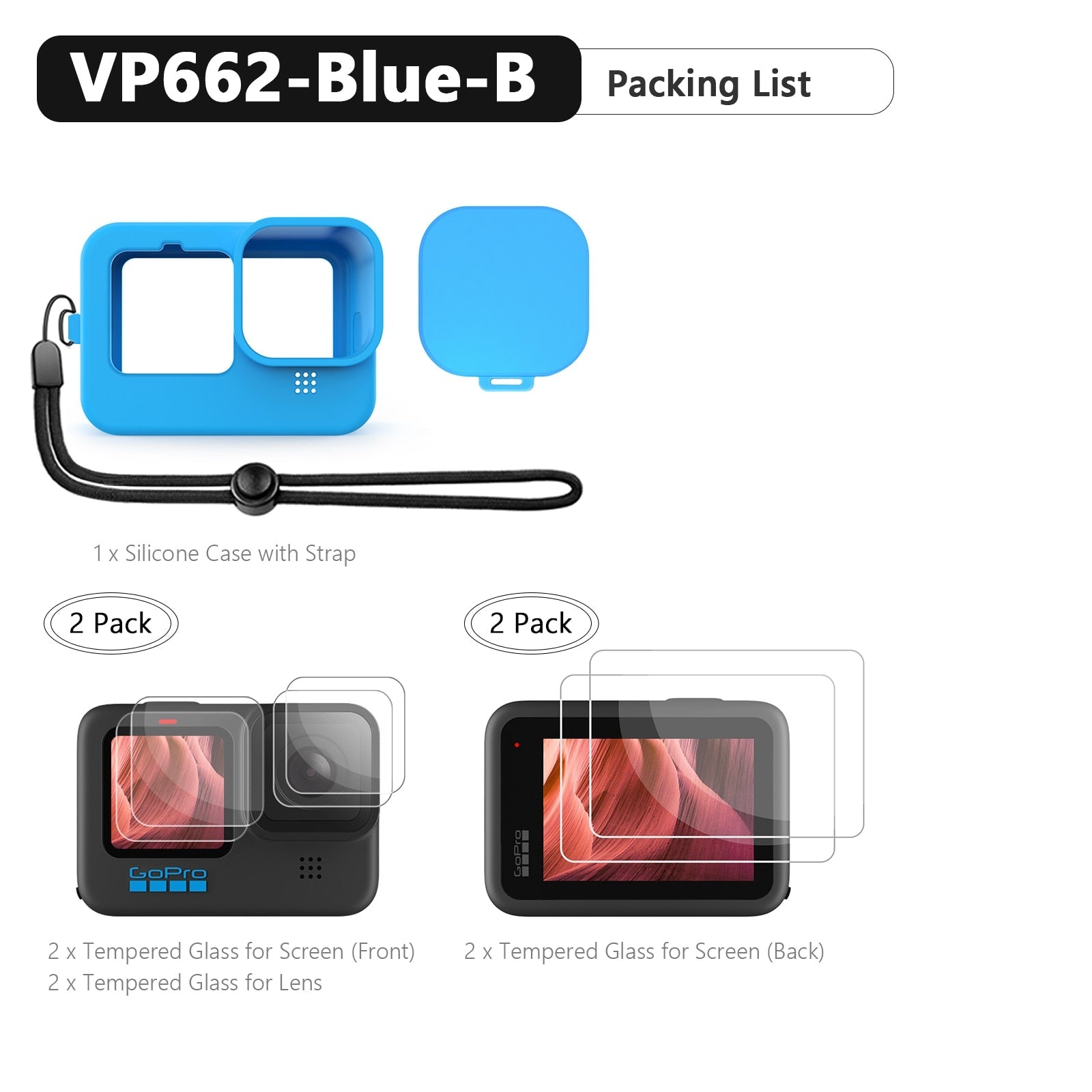 best for Gopro Hero 11 10 Black Soft Silicone Case for Go pro Hero 10 9 Silicone Protective Full Cover Shell Camera Accessorie VP662 0 shop online at M2K Trends for