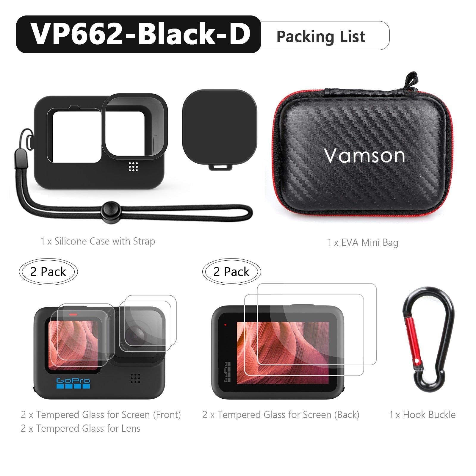 best for Gopro Hero 11 10 Black Soft Silicone Case for Go pro Hero 10 9 Silicone Protective Full Cover Shell Camera Accessorie VP662 0 shop online at M2K Trends for