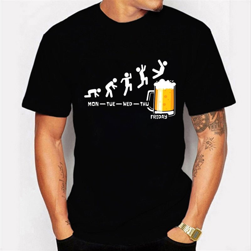 best Friday Beer Print Men's Brand T-shirts Funny Graphic Hip Hop Summer Women Men Tshirts Streetwear Ulzzang Harajuku T-Shirt Shirt 0 shop online at M2K Trends for