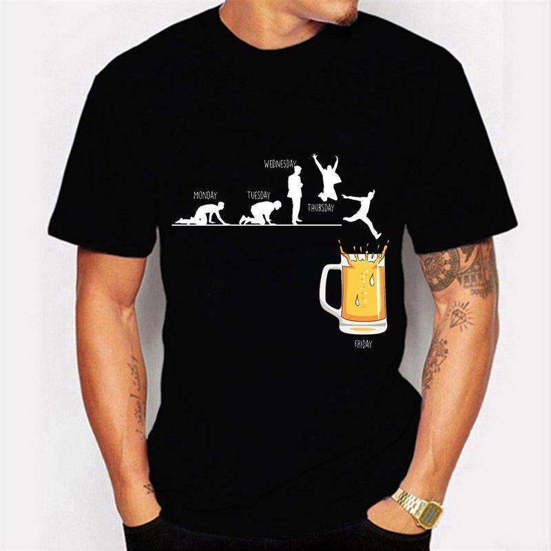 best Friday Beer Print Men's Brand T-shirts Funny Graphic Hip Hop Summer Women Men Tshirts Streetwear Ulzzang Harajuku T-Shirt Shirt 0 shop online at M2K Trends for