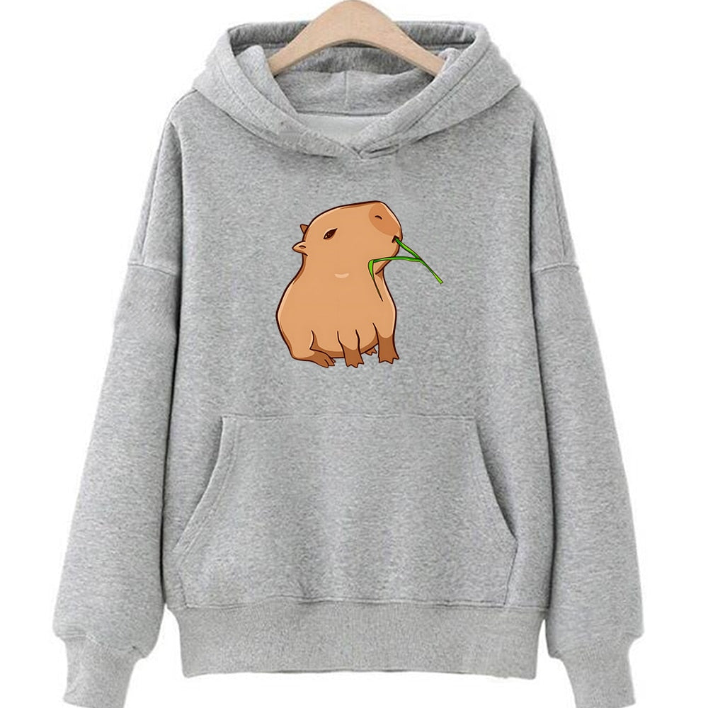 best Funny Capybara Print Hoodie Women/Men Kawaii Cartoon Tops Sweatshirt for Girls Unisex Fashion Harajuku Graphic Hooded Pullovers 0 shop online at M2K Trends for