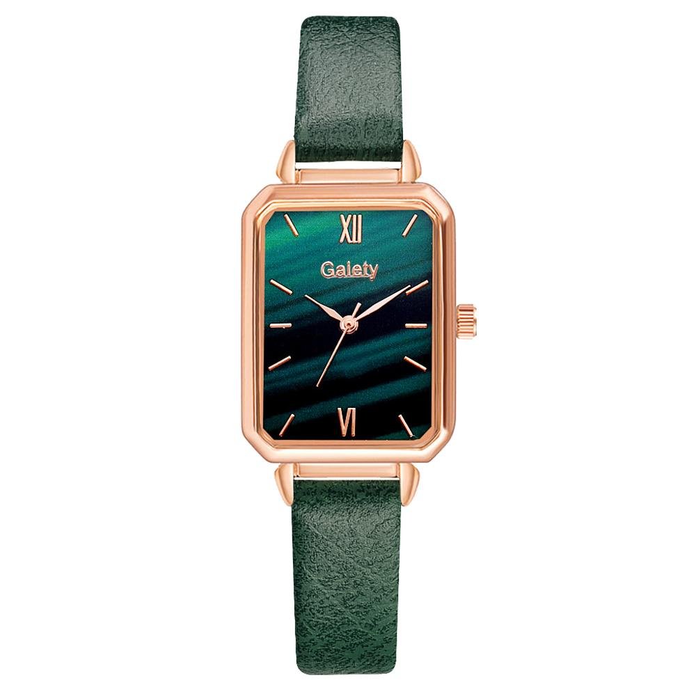 best Gaiety Brand Women Watches Fashion Square Ladies Quartz Watch Bracelet Set Green Dial Simple Rose Gold Mesh Luxury Women Watches Ladies watch shop online at M2K Trends for Watch