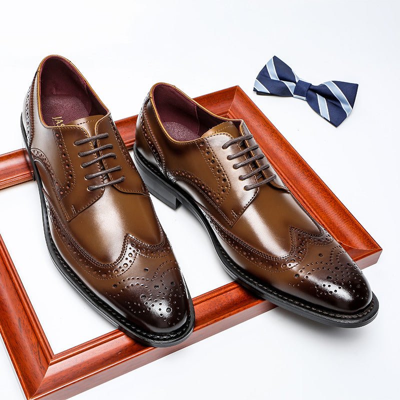 best Genuine Leather Business Casual Dress British Style Leather Shoes Shoes shop online at M2K Trends for