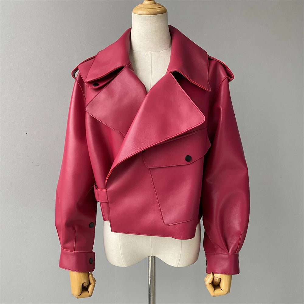 best Genuine Leather Jacket women real sheepskin leather coat 2019 spring new fashion real leather jacket shop online at M2K Trends for