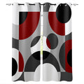 best Geometric Figures Dark Red Grey Curtains for Living Room Kids Bedroom Window Curtain Balcony Hall Custom Drape Long Cortinas shop online at M2K Trends for
