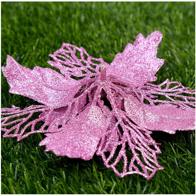 best Glitter Artifical Christmas Flowers Christmas Tree Decorations For Home Fake Flowers Xmas Ornaments New Year Decor 0 shop online at M2K Trends for