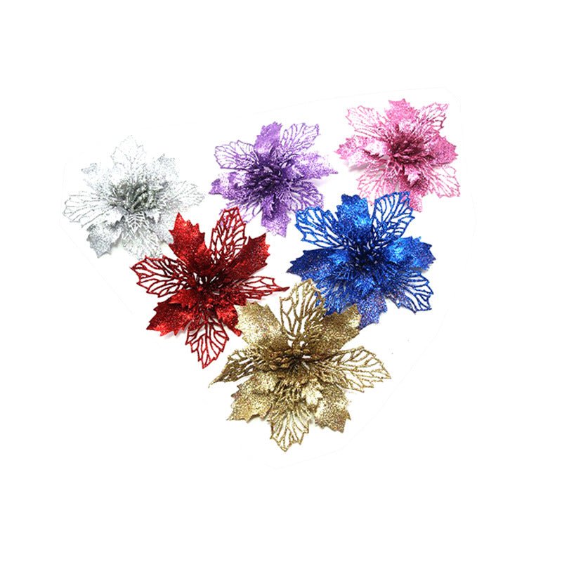 best Glitter Artifical Christmas Flowers Christmas Tree Decorations For Home Fake Flowers Xmas Ornaments New Year Decor 0 shop online at M2K Trends for