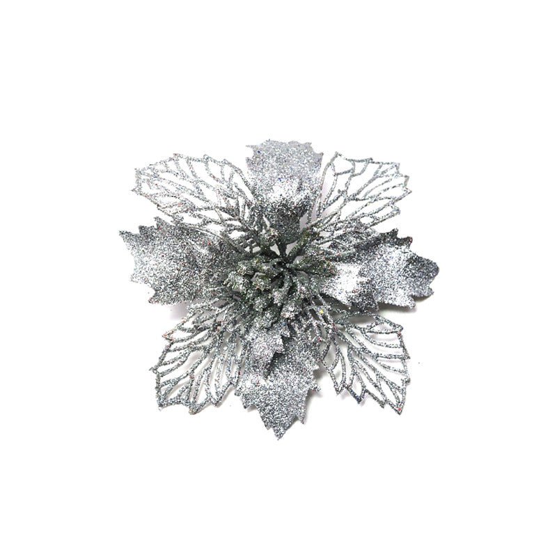best Glitter Artifical Christmas Flowers Christmas Tree Decorations For Home Fake Flowers Xmas Ornaments New Year Decor 0 shop online at M2K Trends for