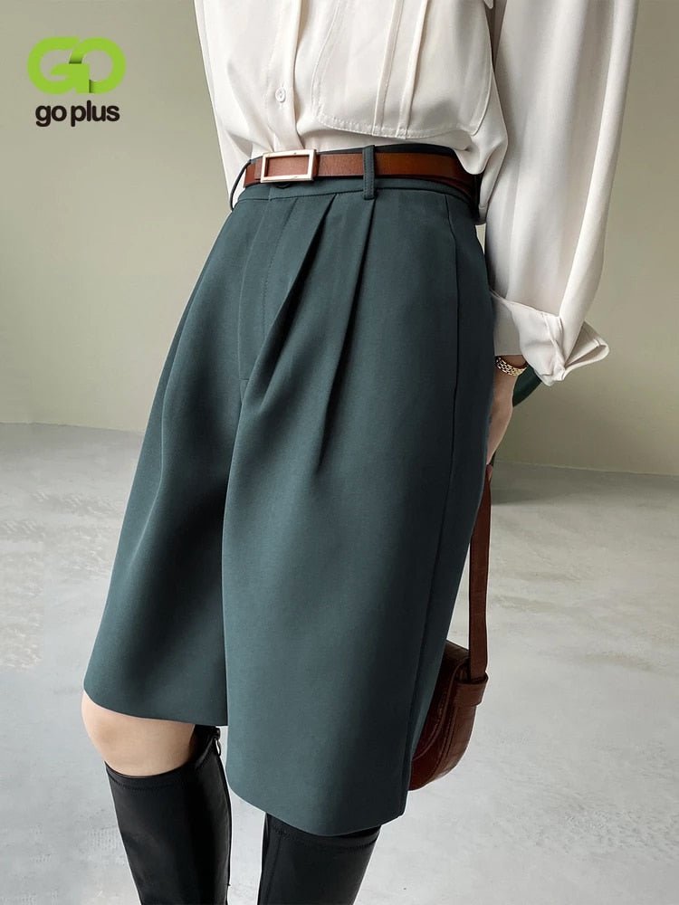 best GOPLUS Woman Pants Vintage Straight Knee Length Trousers Women England Style High Waist Pants Pantalon Femme Spodnie Damskie 0 shop online at M2K Trends for