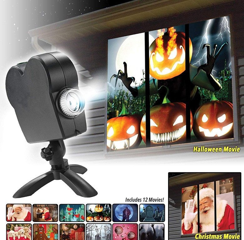 best Halloween Christmas Laser Projector 12 Movies Disco Light Mini Window Home Theater Projector Indoor Outdoor Projector 0 shop online at M2K Trends for