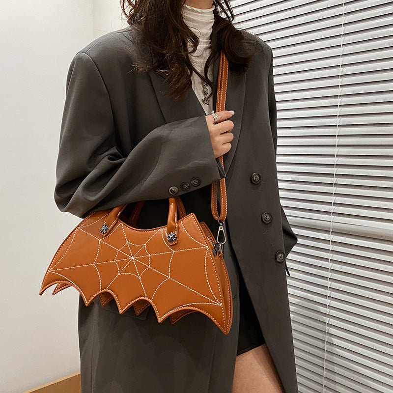 best Halloween Spider Web Shape Shoulder Bags Personality Batgirl Tide Pu Handbags Fashoin Messenger Crossbody Bag 0 shop online at M2K Trends for